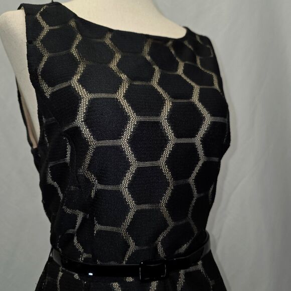Lily Rose Geometric Black Lace Special Occasion Dress Size Large - Picture 2 of 11